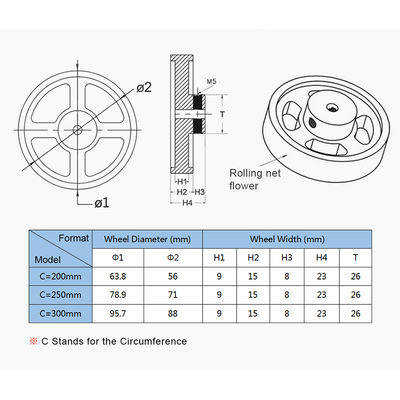 WaveTopSign Metal Aluminum Alloy Embossed Synchronous Encoder Wheel