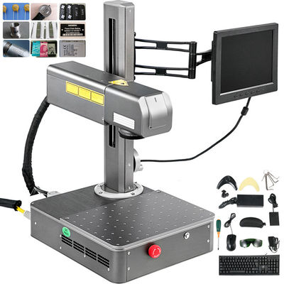 20 Watt 60khz Plastic Fiber Laser Marking Machine With Computer