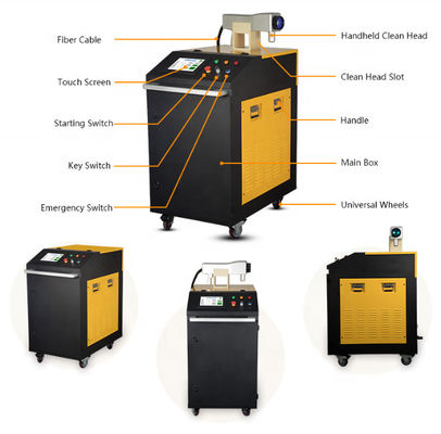 200W Metal Laser Cleaning Machine , 60Hz Laser Descaling Machine