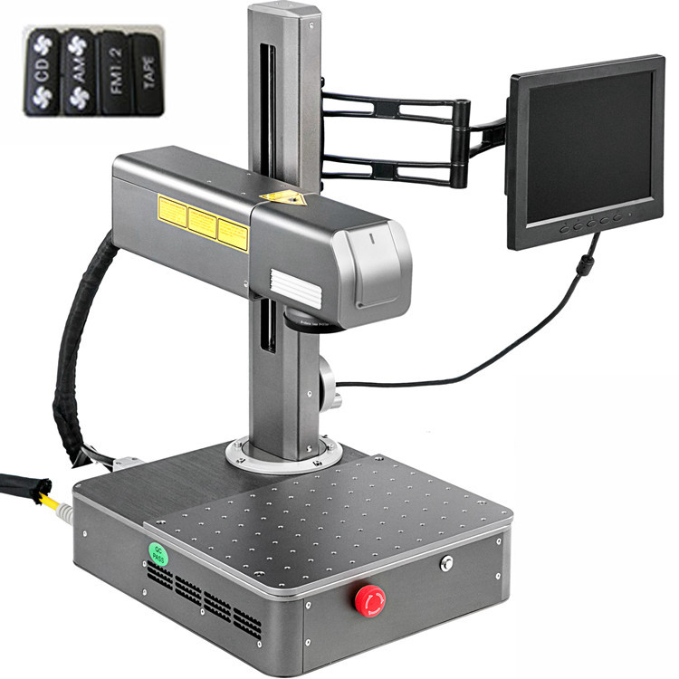 20 Watt 60khz Plastic Fiber Laser Marking Machine With Computer